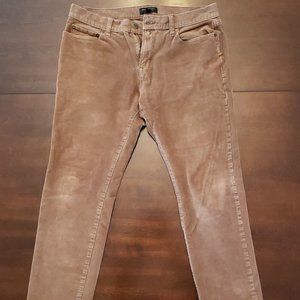 Banana Republic 34x30 Slim Fit Corduroy Pants - Tan
